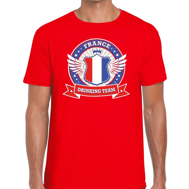 France drinking team t-shirt rood heren Top Merken Winkel